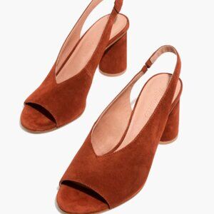 Madewell Alana Slingback Sandal, brown suede NWT 8.5 US